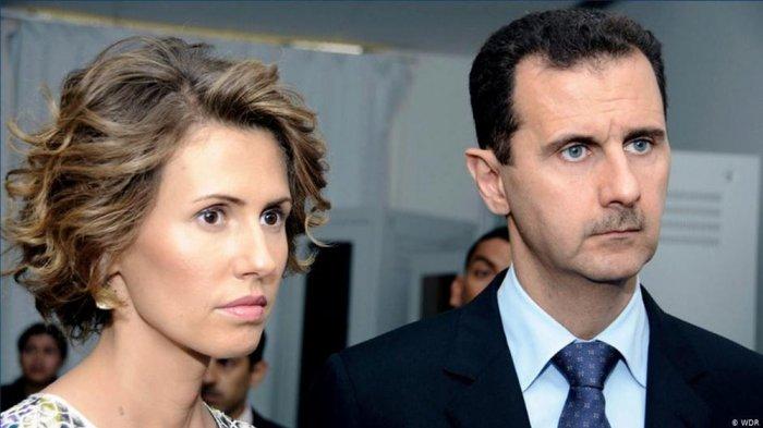 Presiden Suriah Basar Assad dan istrinya Asma al-Assad