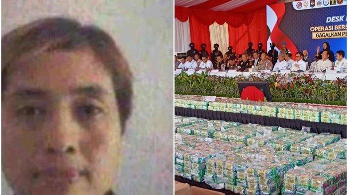 KASUS SABU 2 TON - (kiri) Foto paspor Dewi Astutik WNI asal Jawa Timur yang malang melintang sebagai gerbong narkoba di sejumlah negara. Dia menguasai segitiga emas peredaran narkoba di Asia Tenggara dan (kanan) Petugas gabungan menunjukkan bukti 2 ton sabu yang diamankan dari kapal Sea Dragon Tarawa di perairan Tanjung Balai Karimun, Kepulauan Riau, pada 2 Mei. Konferensi pers digelar di Batam, Kepri, Senin (26/5/2025).