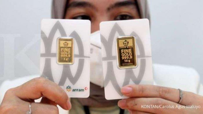 ILUSTRASI Harga emas Antam
