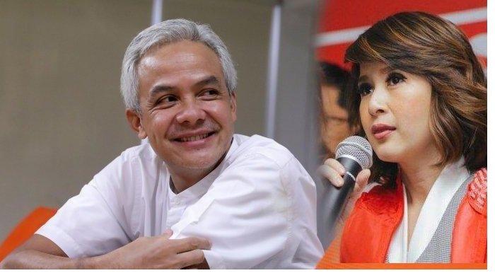 Ganjar Pranowo dan Wakil Ketua Dewan Pembina PSI Grace Natalie. Bambang Pacul Beri Sindiras Keras Setelah PSI Deklarasi Usung Ganjar Sebagai Calon Presiden