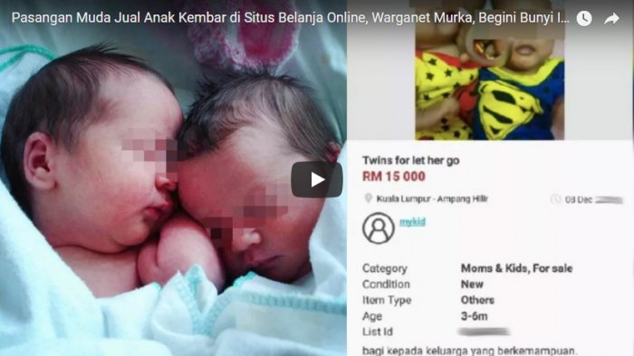 Ilustrasi Jual bayi di situs belanja online
