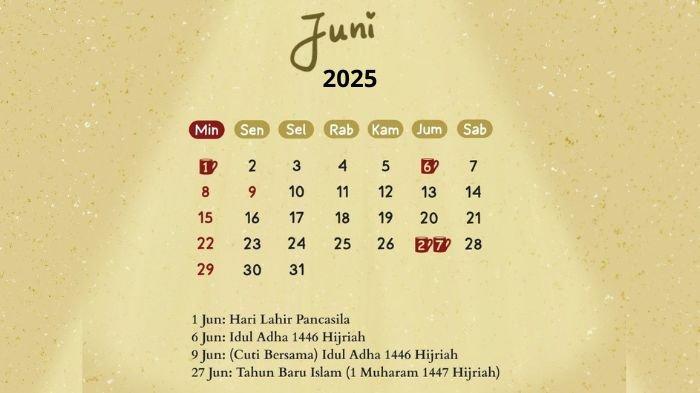 SISA LIBUR- Ada satu lagi sisa libur bulan Juni 2025, yakni Tahun Baru Islam atau 1 Muharram 1447 Hijriah.