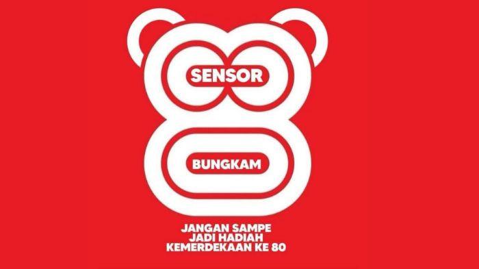logo HUT RI 80 pembungkaman
