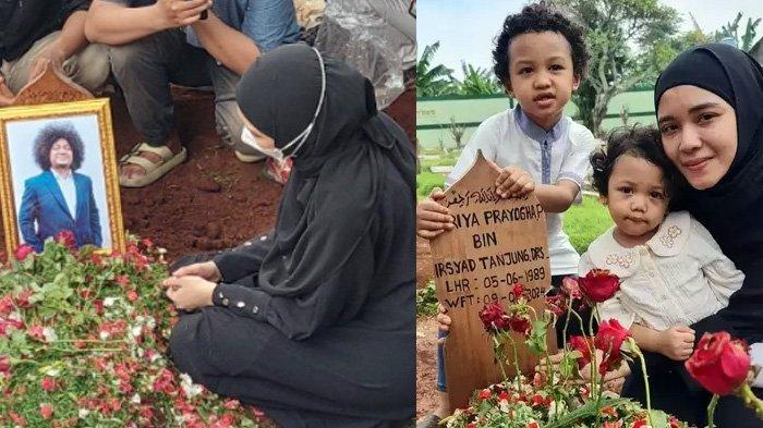 Fati Indraloka, sapaan Zulfati Indraloka, menuliskan curahan hatinya di akun media sosialnya, setelah mendatangi makam suaminya, komika Babe Cabita, pada lebaran pertama, Rabu (10/4/2024). (IG)