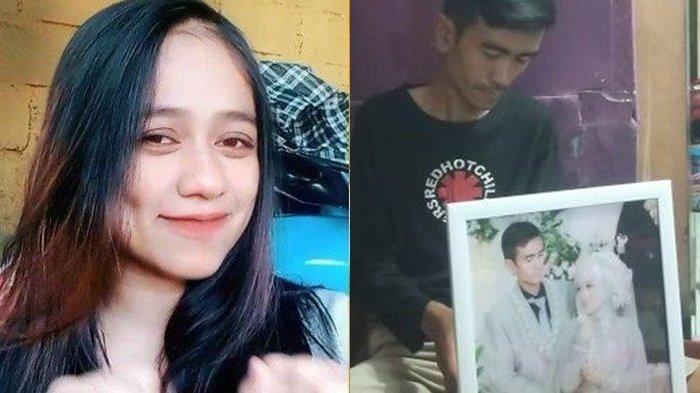 Mustofa saat memandang foto pernikahan dirinya dengan Fitri, Kamis (5/10/2023).