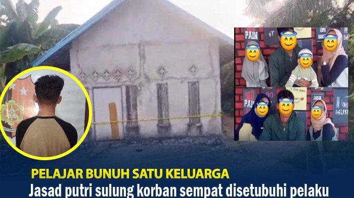 Polisi ungkap fakta baru di kasus pembunuhan sekeluarga di Babulu, Penajam Paser Utara (PPU), Kalimantan Timur. Sekeluarga yang tewas dibunuh tesebut ialah Waluyo (35) beserta istrinya, Sri Winarsih (34) dan tiga anaknya, masing-masing R (15), V (10) dan Z (2,5). Tersangka pembunuhan telah ditangkap. Pelaku bernama Junaedi alias J yang masih berusia 18 tahun. Tersangka Junaedi merupakan tetangga korban di Desa Babulu Laut, Kecamatan Babulu, Kabupaten Penajam Paser Utara, Kalimantan Timur (Kaltim). (Istimewa)