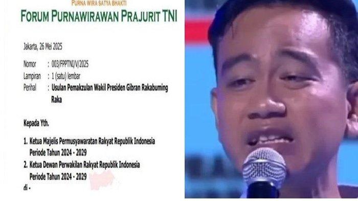 PEMAKZULAN : Kop surat Purnawirawan TNI untuk DPR dan MPR soal desakan pemakzulan Gibran Rakabuking Raka.
