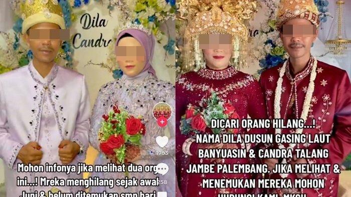 Pasangan pengantin di Palembang hilang usai gelar resepsi viral.