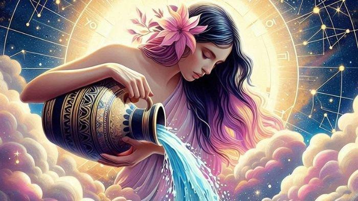 RAMALAN ZODIAK- Ilustrasi ini dibuat menggunakan aplikasi kecerdasan buatan atau AI, Kamis (27/2/2025). Menurut ramalan zodiak Aquarius, Anda jangan terlalu terobesesi dengan pasangan.
