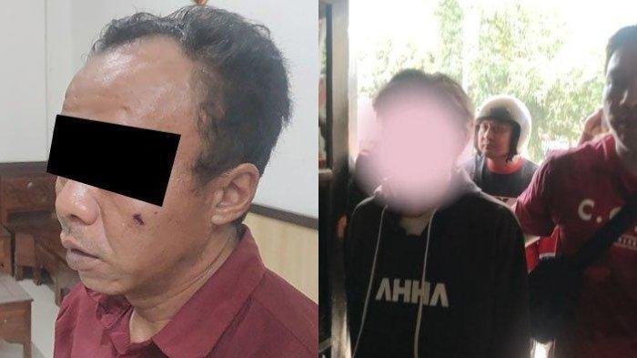 Tampang ayah dan anak di Probolinggo yang membunuh ibu muda berinisial A. Pembunuhan itu dilakukan pelaku diduga karena korban menikah lagi dengan pria lain.