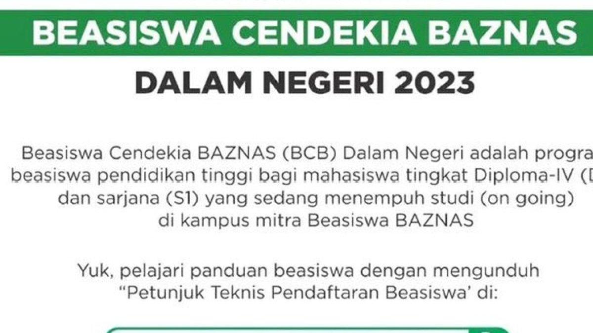 Beasiswa BAZNAS 2023.