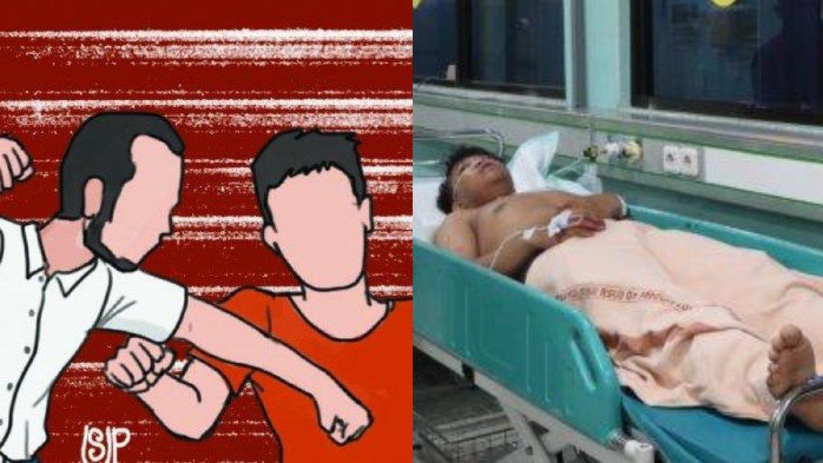 GEGER suporter bola bentrok hingga babak belur