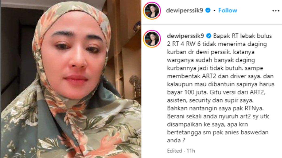 Niat hati mau berkurban, sapi Dewi Perssik malah ditolak ketua RT kediamannya.