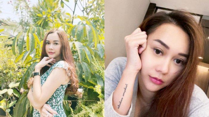 Pesona kecantikan artis Aura Kasih.