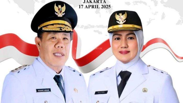 Gubernur Kepulauan Bangka Belitung (Babel), Hidayat Arsani dan dan Wakil Gubernur Hellyana.