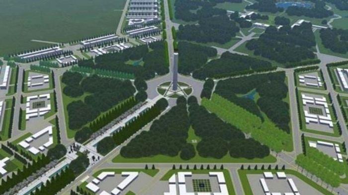 Desain Ibu Kota Negara (IKN) Indonesia di Kalimantan.