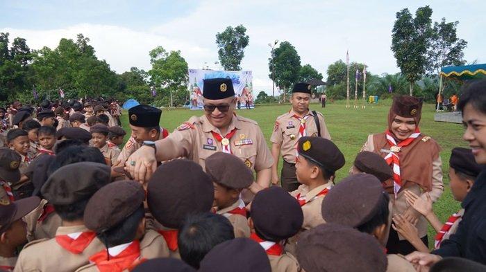 Jambore Ranting Gerakan Pramuka Kwartir Ranting (Kwarran) Pauh, di Bumi Perkemahan Universitas Andalas, Sabtu (12/10/2024)