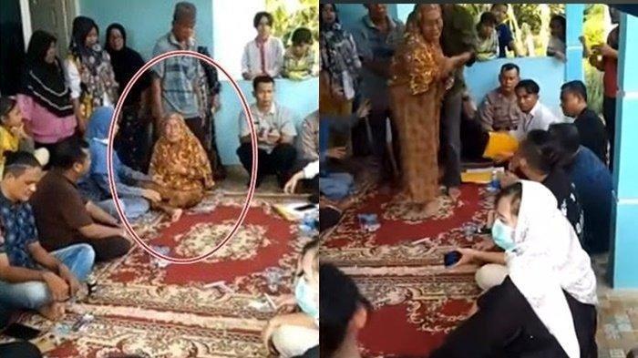 AY, Anak angkat Siti Marbiah terlihat hanya diam mendengar sumpahan ibunya yang tidak terima anak angkatnya memakan hartanya hingga tega mengusirnya, Minggu (5/11/2023).
