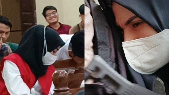 Selebgram Palembang, Adelia Putri Salma menjalani sidang perdana di PN Tanjungkarang, Selasa (30/1/2024).