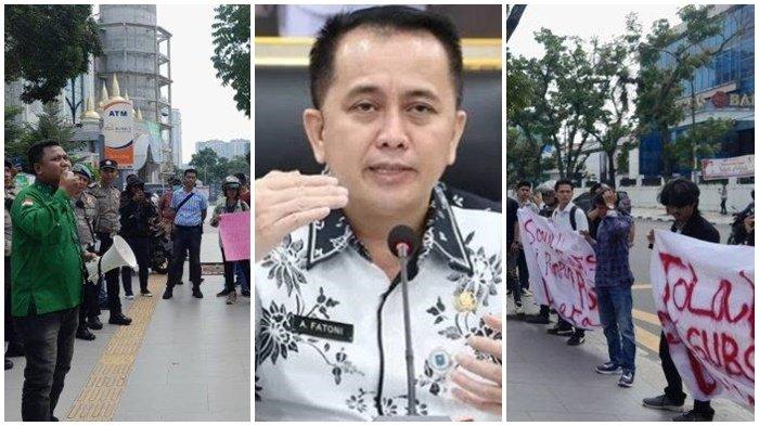Aliansi Mahasiswa Sumatera Utara (Sumut) Bersatu menggelar unjuk rasa penolakan Penjabat (Pj) Gubernur Sumut Agus Fatoni yang telah dilantik pada Senin (24/6/2024) di gedung Kementrian Dalam Negeri, Jakarta Pusat.