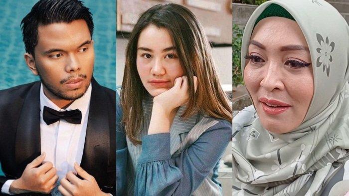 Angelina Sondakh (kanan) bak restui kedekatan Aaliyah Massaid (tengah) dengan Thoriq (kiri).