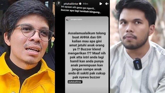 Atta Halilintar (kiri) tersulut usai dituding sewa buzzer demi pamor hubungan Thariq Halilintar (kanan) dan Aaliyah Massaid.