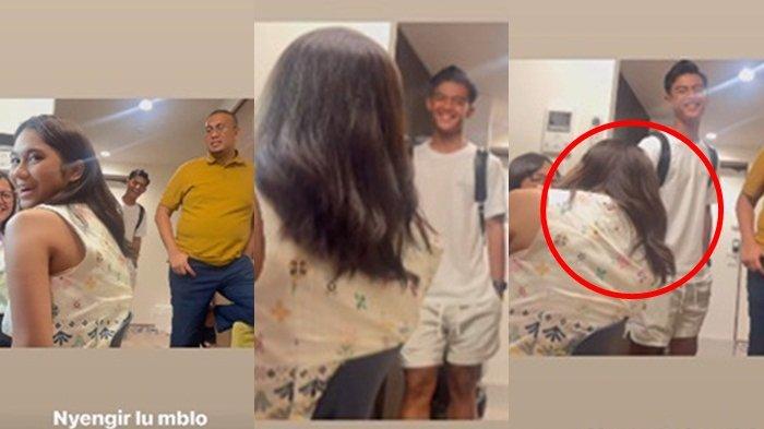 Azizah Salsha malu-malu diminta belajar salim tangan Pratama Arhan.
