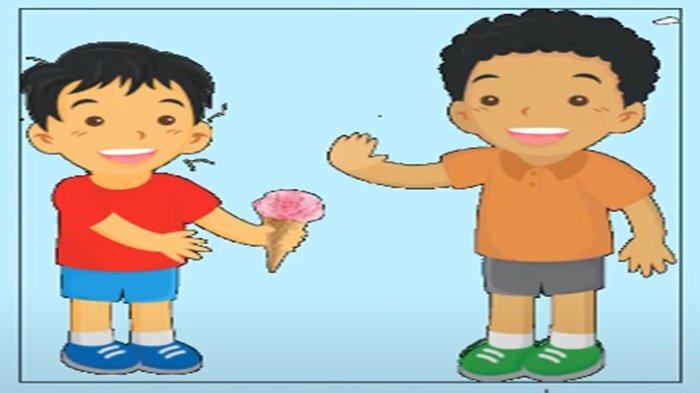 Gambar latihan soal Bahasa Inggris kelas 3 SD Bab 2 semester 1 Kurikulum Merdeka, I Don't Like Rice.