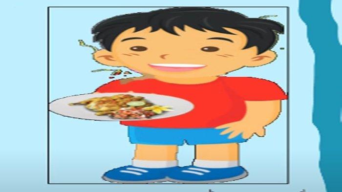 Gambar latihan soal Bahasa Inggris kelas 3 SD Bab 2 semester 1 Kurikulum Merdeka, I Don't Like Rice.