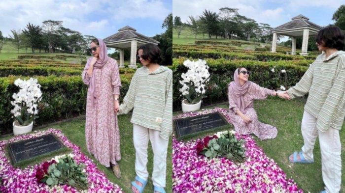 BCL bersama Noah kembali kunjungi makam Ashraf Sinclair pada momen tiga tahun kepergian.