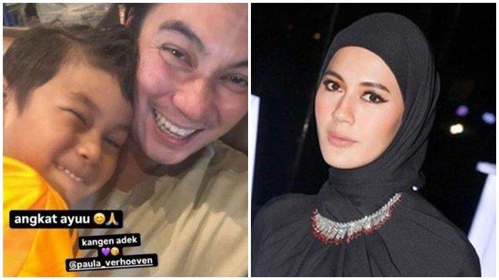 Baim Wong yang tengah mencoba menghubungi Paula Verhoeven lewat video call.