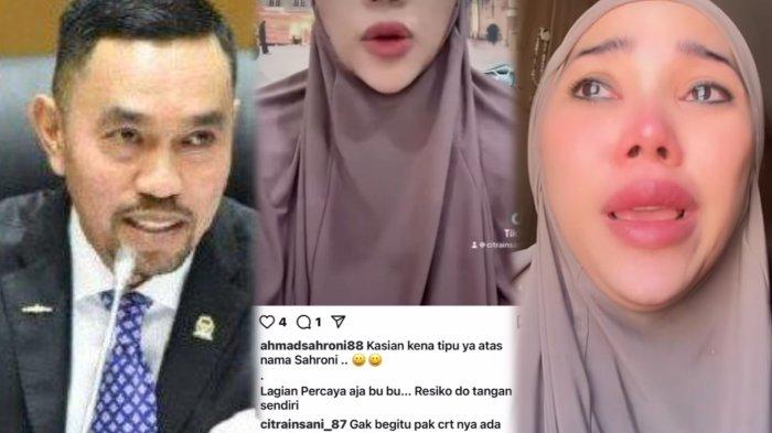 Balasan Nyelekit Ahmad Sahroni Buat Citra Insani Nangis, tak Dibela Usai Ditipu Anak tak Lolos Akpol
