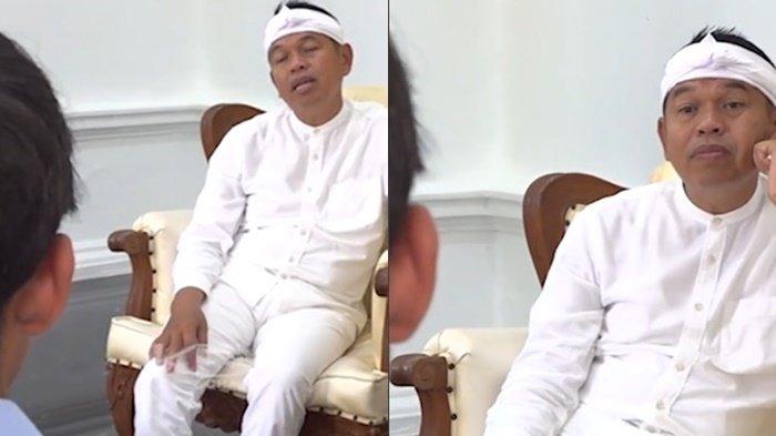 ANAK MASUK BARAK - Tangkapan layar TikTok Dedi Mulyadi Jumat (30/5/2025). Bapak asal OKI Sumsel antarkan anaknya ke Dedi Mulyadi