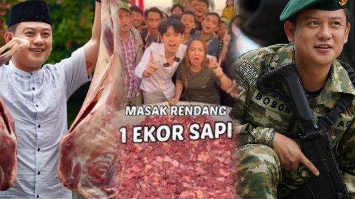 BOBON BUKA SUARA - Tangkapan layar Instagram Bobon Santoso dan Willie Salim. Bobon Santoso minta warga Palembang bersabar ulah konten rendang 200 kg lenyap.