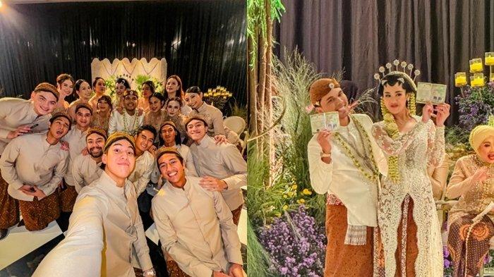 Penampilan bridesmaid dan groomsmen di pernikahan Thariq Halilintar dan Aaliyah Massaid.