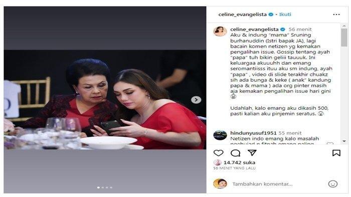 Celine Evangelista Jawab Isu Soal Hubungan dengan ST Burhanuddin Jaksa Agung Dipanggil Papa.