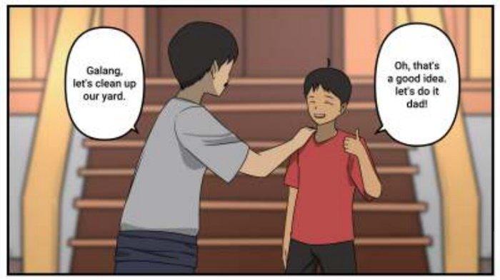 Comic strip 3.2 Conversation between Pak Rahmansyah and Galang