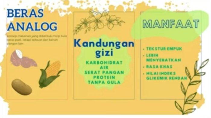 Contoh poster untuk mempromosikan konsep beras analog