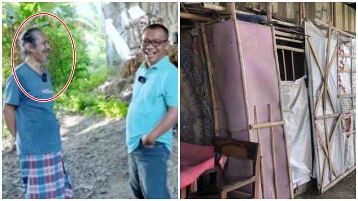 DOKTER SPESIALIS THT - Sosok Hafid Dokter Spesialis THT yang tinggal di kolong jembatan (lingkar merah) saat diwawancara Sukaryo Adiputro atau Adi (kiri). Kondisi tempat tinggal Hafid (kanan). Berikut sosok Hafid Dokter Spesialis THT yang tinggal di kolong jembatan viral.