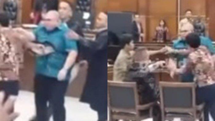 RAZMAN SERANG HOTMAN -- Tangkapan layar Hotman Paris Kamis (6/2/25), Detik-detik Razman Nasution Serang Hotman Paris saat Sidang