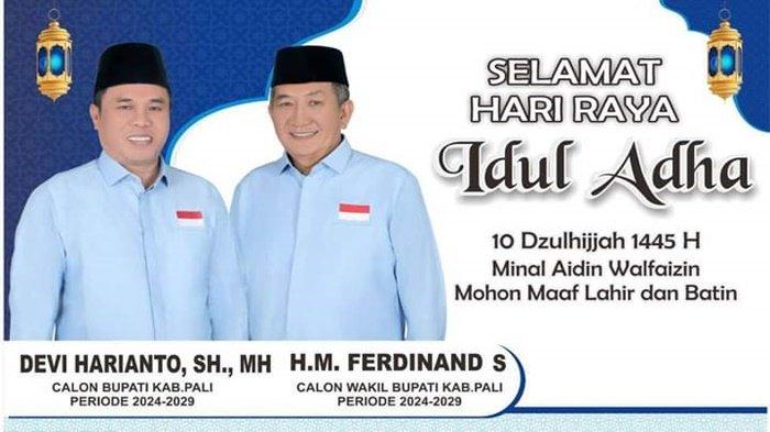 Devi Harianto - H Ferdinand bakal berpasangan sebagai calon Bupati -Wakil Bupati PALI di Pilkada 2024.