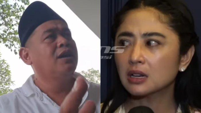 Dewi Perssik (kanan) membalas tudingan Ketua RT 06 Lebak Bulus yang menyebutkannya tidak bersosial.dengan tetangga.