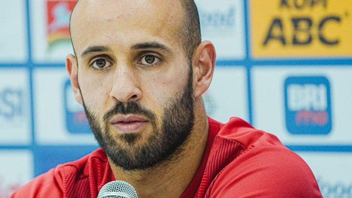 Gelandang Bali United, Mohammed Rashid saat jumpa pers jelang pertandingan Liga 1 2023-2024 pekan keenam antara Persib Bandung vs Bali United di Stadion Gelora Bandung Lautan Api (GBLA), Bandung, Jawa Barat, Rabu (2/8/2023) siang.