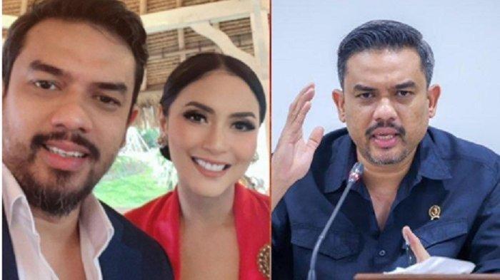 ISTRI MENTERI UMKM -- (kiri) Menteri UMKM Maman Abdurrahman dan istrinya, Agustina Hastarini. (kanan) Maman tengah disorot setelah beredar surat berisi permintaan istrinya untuk difasilitasi tur ke Eropa.