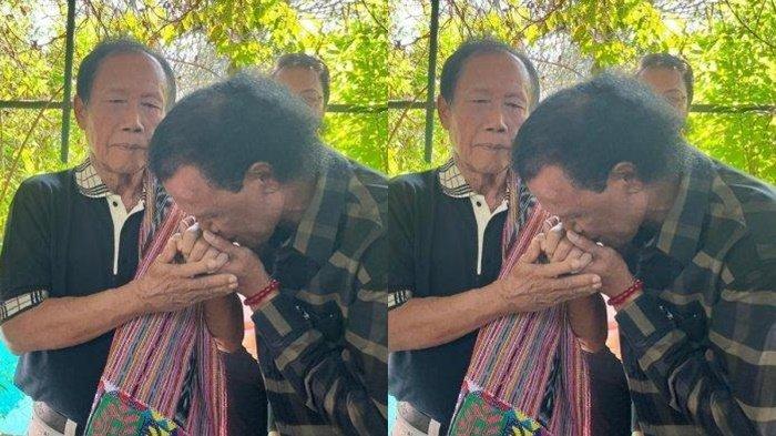 PERTEMUAN - Hercules Rosario Marshal, mendatangi kediaman Purnawirawan Letnan Jenderal TNI Sutiyoso untuk menyampaikan permintaan maaf di Cibubur, Jakarta Timur, pada Rabu (28/5/2025)