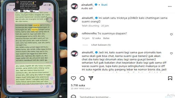 Isi chat centil diduga pelakor yang merebut suami Aina Lutfi