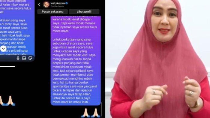 Isi pesan permintaan maaf Novi Atazen ke Lesti Kejora