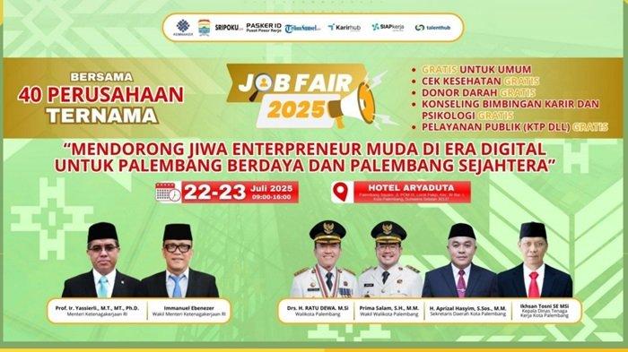 JOB FAIR - Pemerintah kota Palembang melalui Dinas Tenaga Kerja bekerja sama dengan Sriwijaya Post dan Tribun Sumsel akan menggelar job fair dengan menghadirkan banyak peluang kerja bagi warga Palembang.