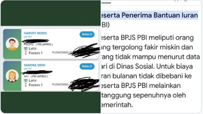 Kartu BPJS kelas 3 yang diduga milik Sandra Dewi dan Harvey Moeis