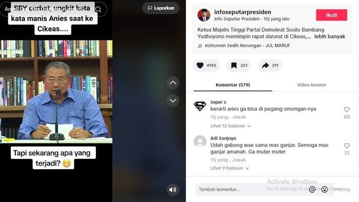 Kekecewan SBY mendengar Anies Baswedan gandeng Cak Imin di Pilpers 2024